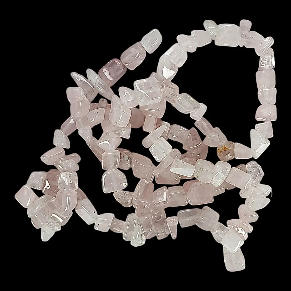 Lot of 2 Natural Rosa Quartz Beads For Jewelry Making 2x15